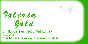 valeria gold business card